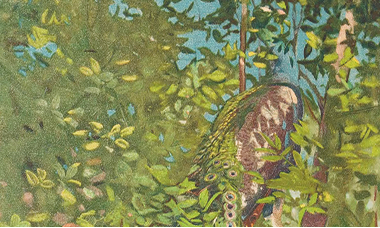 Painting of a fish in a pond